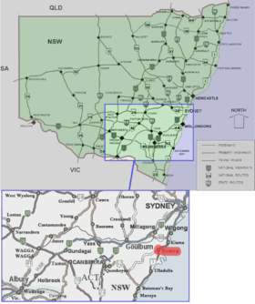 Localisation de Nowra-Bomaderry