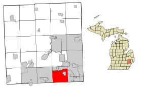 Oakland County Michigan Incorporated and Unincorporated areas Southfield highlighted.svg