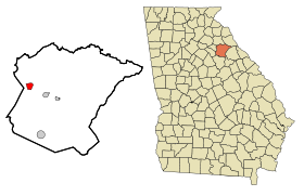 Oglethorpe County Georgia Incorporated and Unincorporated areas Arnoldsville Highlighted.svg