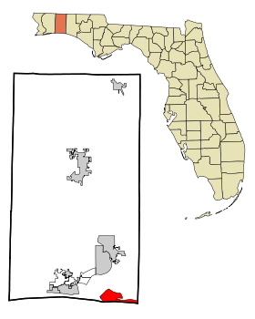 Okaloosa County Florida Incorporated and Unincorporated areas Destin Highlighted.svg
