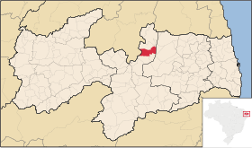 Localisation de Pedra Lavrada sur une carte