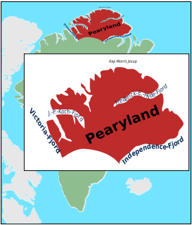 Carte de la terre de Peary.