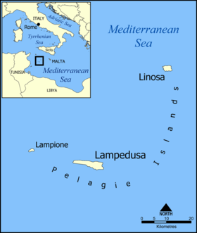 Carte des îles Pélages.