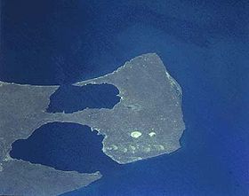 Vue par satellite de la péninsule