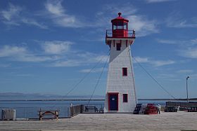 Reconstitution du phare de l'île à Shippagan.