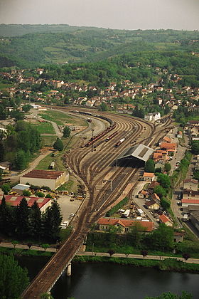 Panorama de la ville autour de la gare
