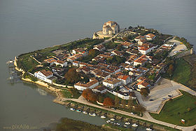 Vue aérienne du village de Talmont-sur-Gironde