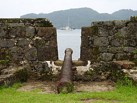 Vue du fort de Portobelo