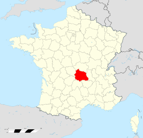 Localisation du Puy-de-Dôme en France