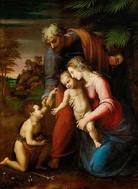 Image illustrative de l'article La Sainte Famille avec saint Jean Baptiste