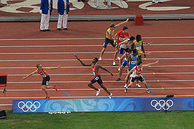 Relais 4x400 m Jeux olympiques 2008.jpg