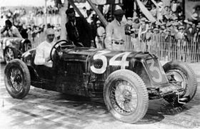 René Dreyfus au Grand Prix de Nîmes 1932.