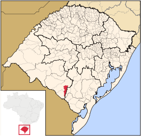Localisation de Hulha Negra sur une carte