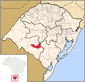 Localisation de Lavras do Sul sur une carte