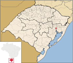Localisation de Nova Santa Rita sur une carte