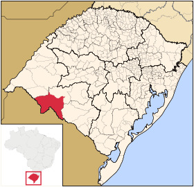Localisation de Santana do Livramento sur une carte