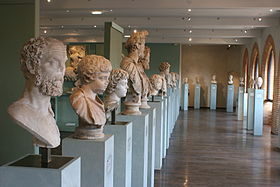 Bustes découverts dans la villa de Chiragan au Musée Saint-Raymond de Toulouse