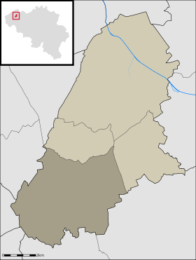 Localisation de Ruddervoorde au sein d'Oostkamp