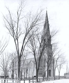 Église Saint-Cyprien-de-Napierville, Napierville, vers 1890