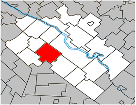 Localisation de la municipalité dans la MRC de Drummond