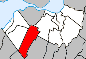 Localisation de la municipalité dans la MRC de Roussillon