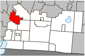 Localisation de la municipalité dans la MRC de Brome-Missisquoi