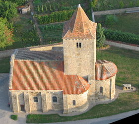 Vue aérienne de l'église