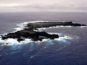 Vue aérienne de l'île Sala y Gómez.