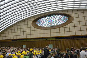 Intérieur de la salle Paul VI lors d'une audience.