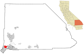 San Bernardino County California Incorporated and Unincorporated areas Rancho Cucamonga Highlighted.svg