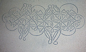 Exemple de dessin sur le sable de Vanuatu