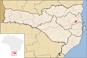 Localisation de Guabiruba sur une carte
