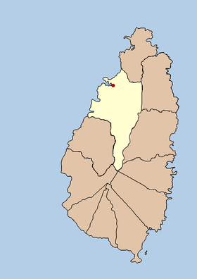 Localisation de Castries (Sainte-Lucie)