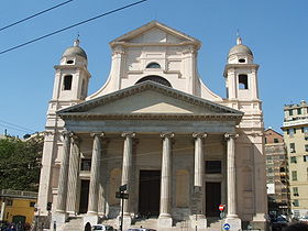 La façade de Carlo Barabino, des années 1820-1830