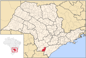 Localisation de Iporanga sur une carte