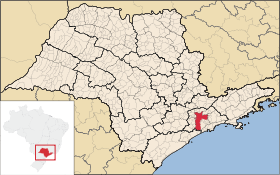 Localisation de São Paulo sur une carte