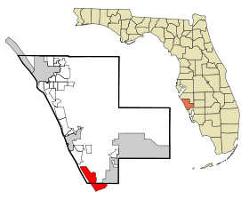Sarasota County Florida Incorporated and Unincorporated areas Englewood Highlighted.svg