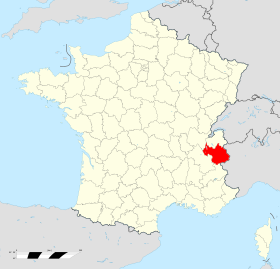Localisation de la Savoie en France.
