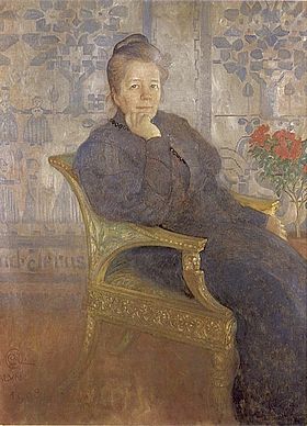 Portrait de Selma Lagerlöf par Carl Larsson en 1906