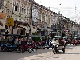 Rue de l'hôpital, près du Vieux Marché à Siem Reap