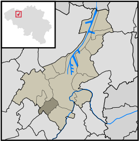 Localisation de Sint-Denijs-Westrem au sein de Gand