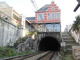Entrée nord du tunnel sous la gare de la Chaussée de Louvain