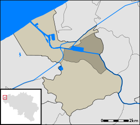 Localisation de Sint-Joris au sein de Nieuport