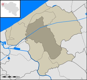 Localisation de Slijpe au sein de Middelkerke