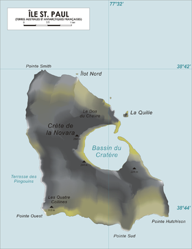 Carte de l'île Saint-Paul