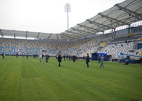 Intérieur du stade municipal de Gdynia