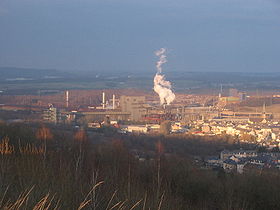 L’usine sidérurgique de Differdange et ses environs