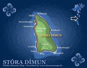 Carte de Stóra Dímun.