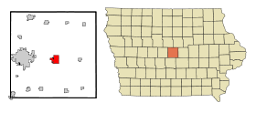 Story County Iowa Incorporated and Unincorporated areas Nevada Highlighted.svg