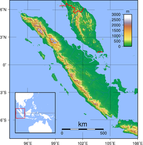 Topographie de Sumatra